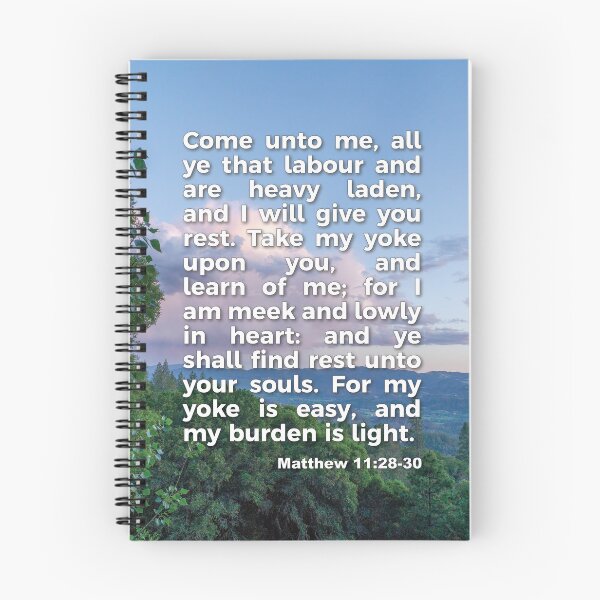 Item preview, Matthew 11 28 30 - Inspirational Bible Verse designed and sold by InsprtnlArtbyDP.