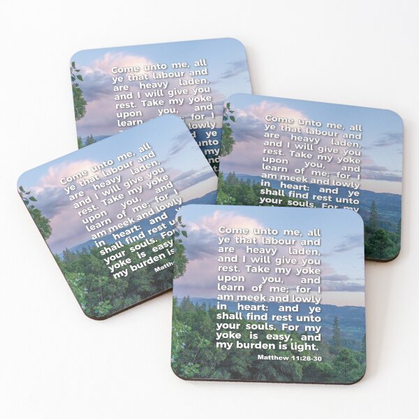 Item preview, Matthew 11 28 30 - Inspirational Bible Verse designed and sold by InsprtnlArtbyDP.