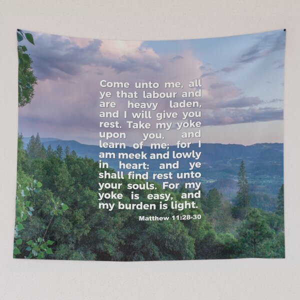 Item preview, Matthew 11 28 30 - Inspirational Bible Verse designed and sold by InsprtnlArtbyDP.