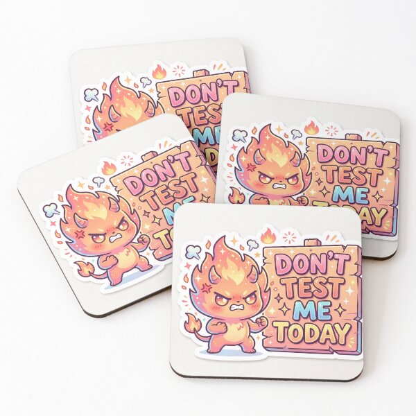 Item preview, Don't Test Me Today – Fiery Attitude Kawaii Character Sticker designed and sold by FAZ-DESIGNS.