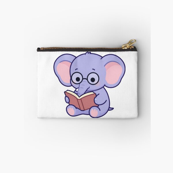 Item preview, Cute Elephant Reading a Book - Smart Baby Elephant designed and sold by Opie-Adn.