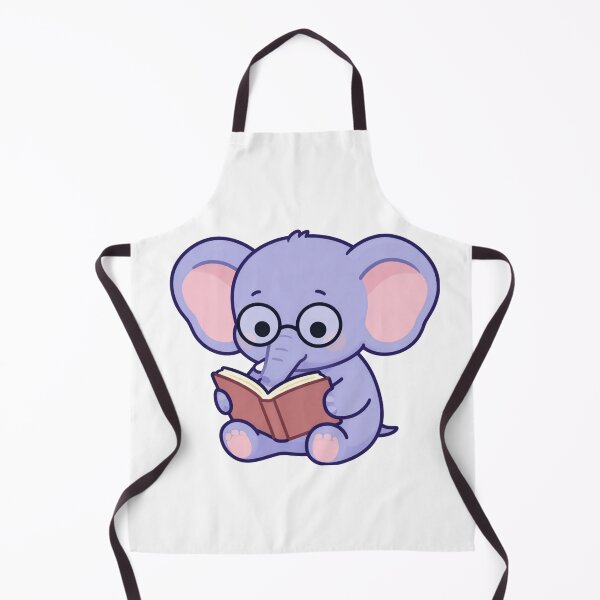 Item preview, Cute Elephant Reading a Book - Smart Baby Elephant designed and sold by Opie-Adn.