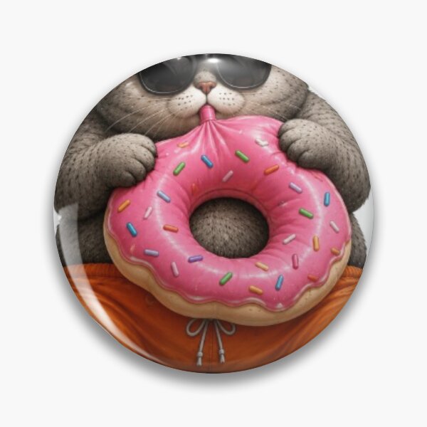 Item preview, Funny Donut Cat Pool Float Summer Design designed and sold by Line-mood.