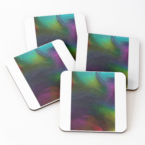 Item preview, Abstract Art - Colored Dot Wave, Digital and Synthwave Aesthetic designed and sold by Reverso-Design.