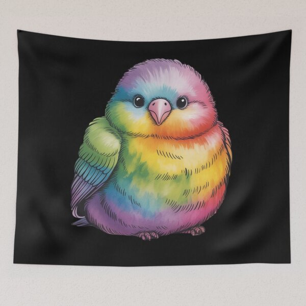 Item preview, Cute chubby rainbow bird designed and sold by 123ks.