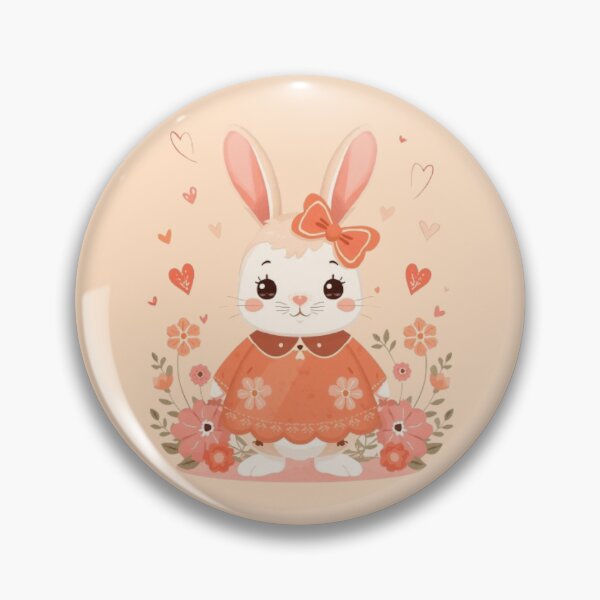 Item preview, Peach Bunny Kawaii Sticker designed and sold by Stylestickers55.