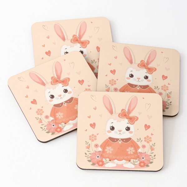 Item preview, Peach Bunny Kawaii Sticker designed and sold by Stylestickers55.