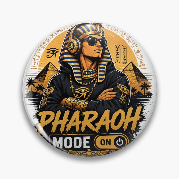 Item preview, Pharaoh Mode ON Egyptian Streetwear Design designed and sold by Azza-Mahmoud.