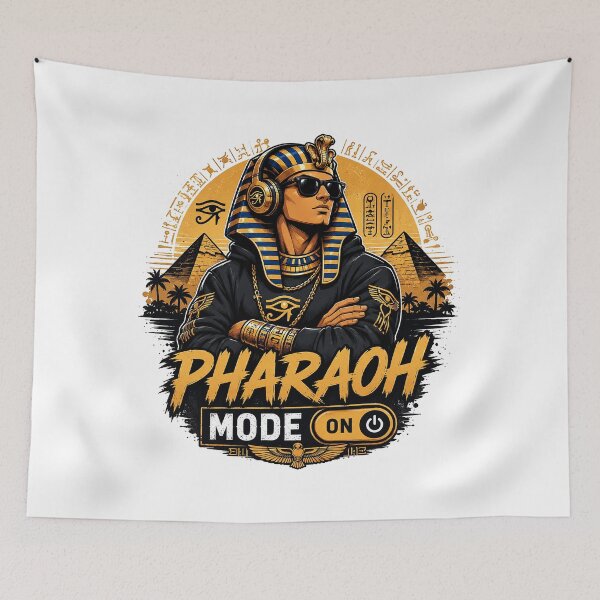 Item preview, Pharaoh Mode ON Egyptian Streetwear Design designed and sold by Azza-Mahmoud.