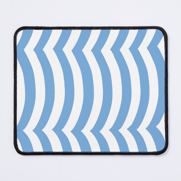 Item preview, Iconic Argentinian Wavy Stripes in White and Skye Blue designed and sold by Deutschic.