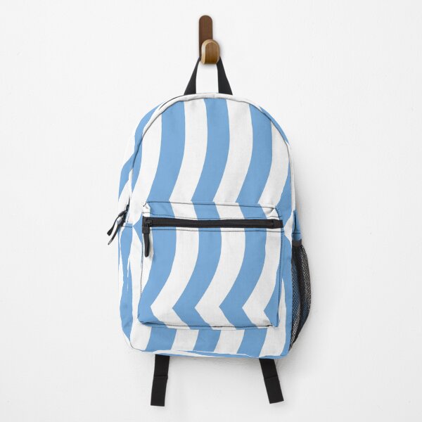 Item preview, Iconic Argentinian Wavy Stripes in White and Skye Blue designed and sold by Deutschic.