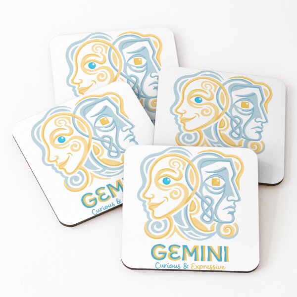 Item preview, Gemini Zodiac Sign Sticker | Curious & Expressive Twins Astrology Art | Gemini Daily Horoscope Gift for Astrology Lovers designed and sold by Bhaskar Digital Art.