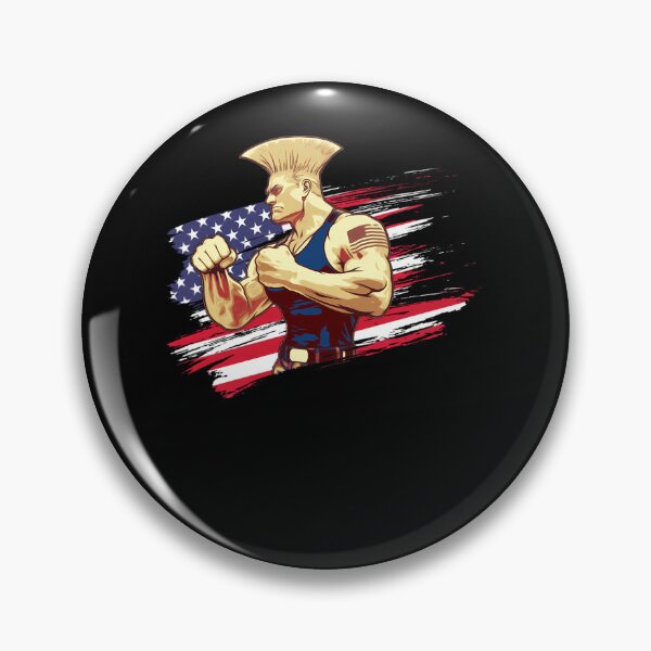 Item preview, Guile Street Fighter American Flag Character Illustration designed and sold by Bean-Box.