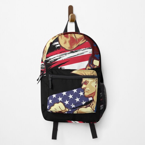 Item preview, Guile Street Fighter American Flag Character Illustration designed and sold by Bean-Box.