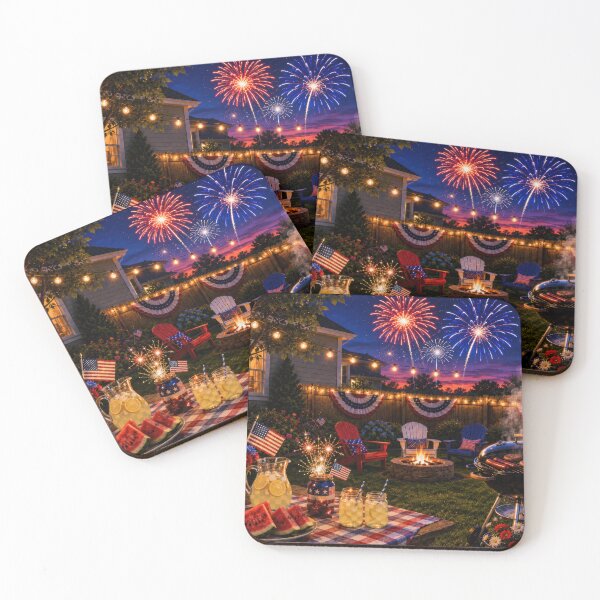 Item preview, Backyard BBQ Fireworks Celebration designed and sold by jgvisualarts.