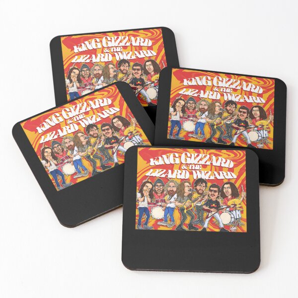 Item preview, King Gizzard and The Lizard Wizard Psychedelic Band Caricature designed and sold by Bean-Box.