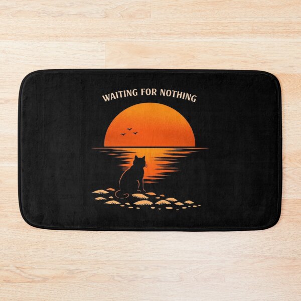 Item preview, Waiting for Nothing – Sunset Cat Silhouette  designed and sold by Dogandesighn.