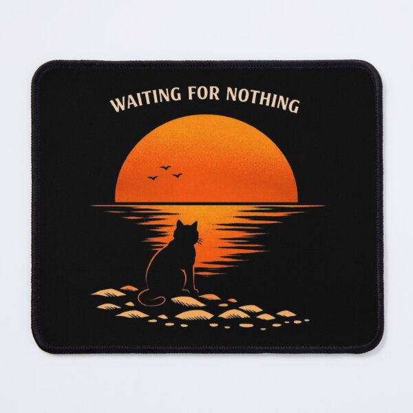 Item preview, Waiting for Nothing – Sunset Cat Silhouette designed and sold by Dogandesighn.