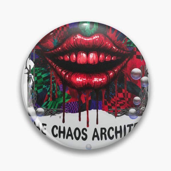 Item preview, The Chaos Architect - Gritty Ink Splatter Dark Smile designed and sold by FitEnvy.