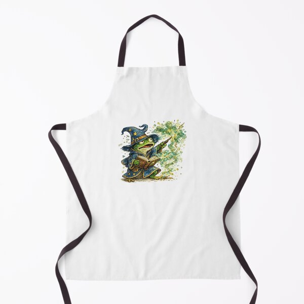 Item preview, Frog Wizard Casting a Spell Gone Wrong – Hand-Painted Watercolor Jewel Tone Illustration designed and sold by OnPointOutfits.
