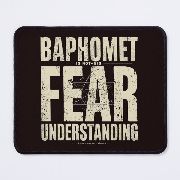 Item preview, Baphomet Is Not Fear It Is Understanding Minimal Occult Typography designed and sold by Vvmd.