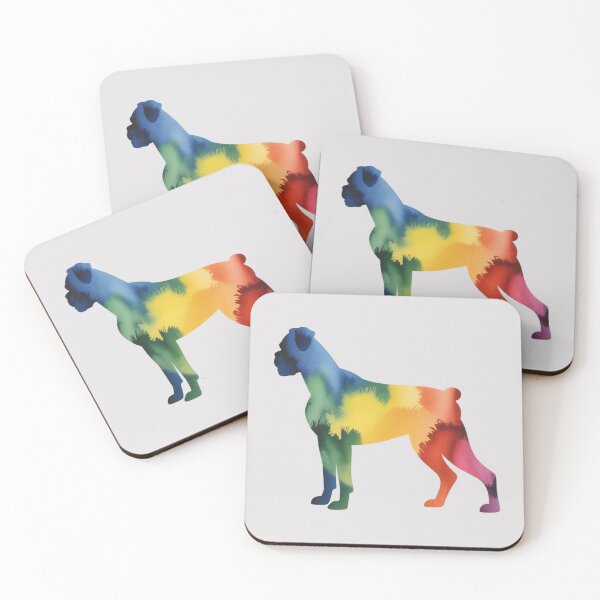 Item preview, boxer silhouette shape filled with watercolor gradient designed and sold by 123ks.