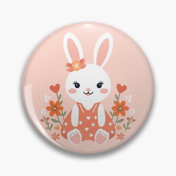 Item preview, Peach Bunny Kawaii Sticker designed and sold by Stylestickers55.