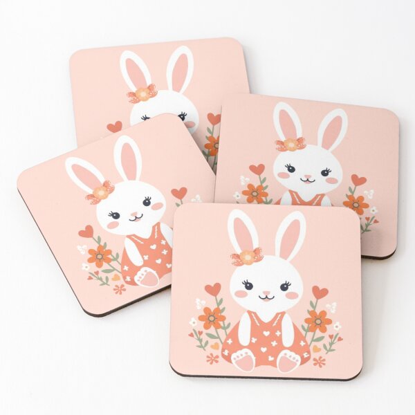 Item preview, Peach Bunny Kawaii Sticker designed and sold by Stylestickers55.