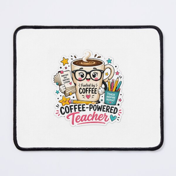 Item preview, Coffee-Powered Teacher designed and sold by FAZ-DESIGNS.