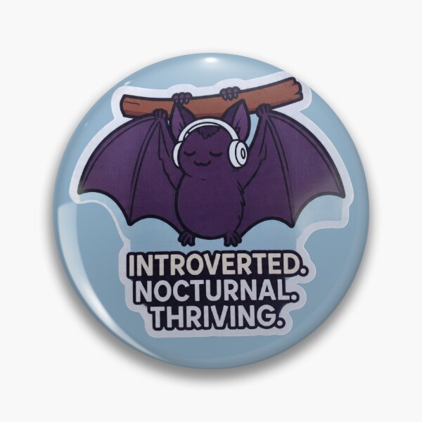 Item preview, Introverted Nocturnal Thriving Bat Headphones Funny Design designed and sold by BooDesignStudio.