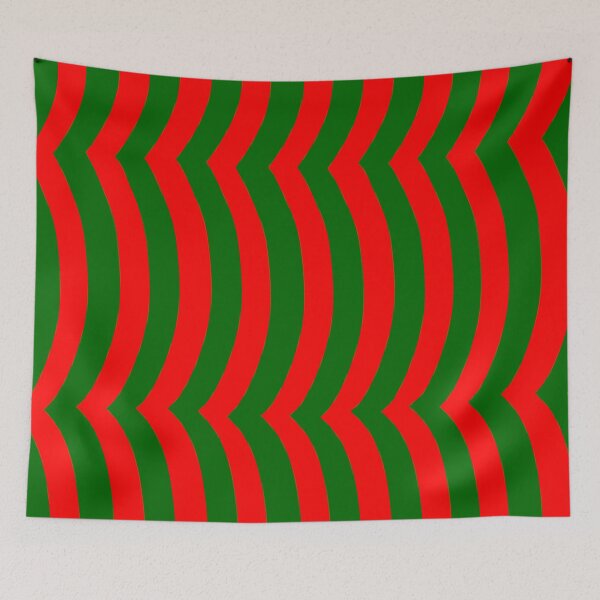 Item preview, Iconic Portuguese Wavy Stripes in Red and Green designed and sold by Deutschic.