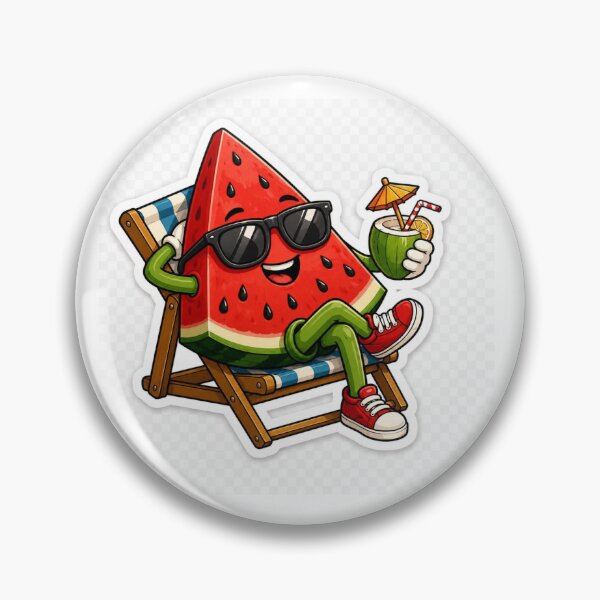Item preview, Relaxing Watermelon Character Sticker designed and sold by layalistoresa.