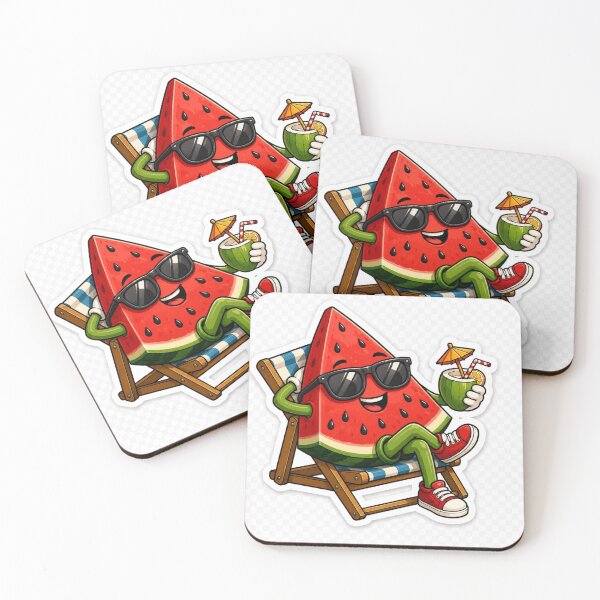 Item preview, Relaxing Watermelon Character Sticker designed and sold by layalistoresa.