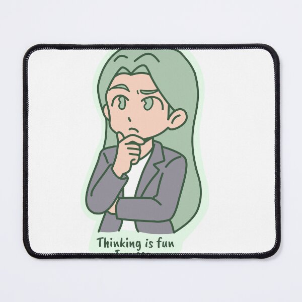 Item preview, Chibi illustration of the ironic INTP thinker designed and sold by GingaPop.