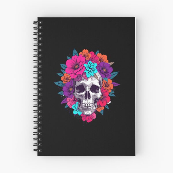 Item preview, Skull and flowers  designed and sold by uunaa.