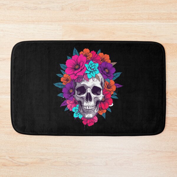 Item preview, Skull and flowers  designed and sold by uunaa.