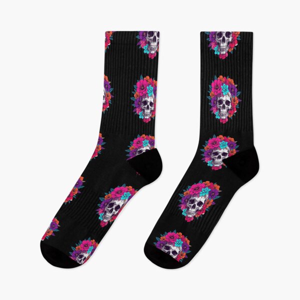 Item preview, Skull and flowers  designed and sold by uunaa.