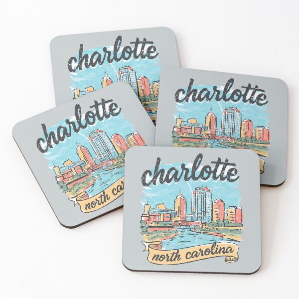 Item preview, Charlotte North Carolina Cute Pastel Skyline designed and sold by HowToCanadian.
