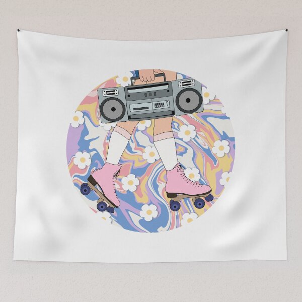 Item preview, retro aesthetic rollerskater designed and sold by Maggie Elias.