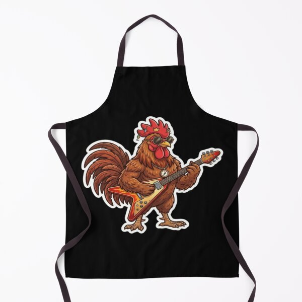 Item preview, Rocker Rooster Playing Electric Guitar Illustration designed and sold by DailySparks.