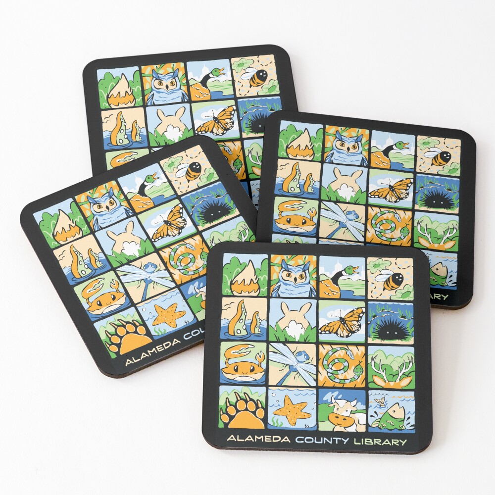 Item preview, Coasters (Set of 4) designed and sold by ACLibrary.