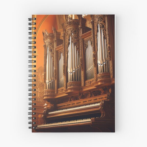 Item preview, Gothic Cathedral Pipe Organ with Warm Sunlight through Stained Glass designed and sold by pinkal.
