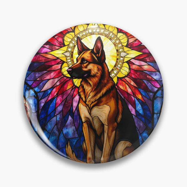 Item preview, German Shepherd Stained Glass Art T-Shirt GSD Gift designed and sold by barbastyle.