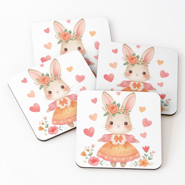Item preview, Peach Bunny Kawaii Sticker designed and sold by Stylestickers55.