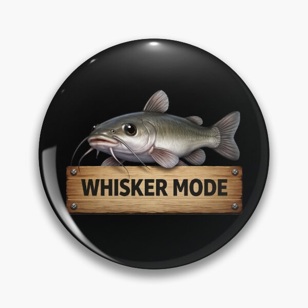 Item preview, Whisker Mode Catfish Fishing Wooden Sign designed and sold by EimSol.