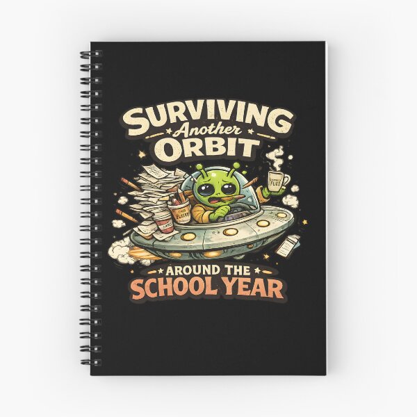 Item preview, Surviving Another Orbit Around The School Year Funny Alien Teacher T-Shirt Design designed and sold by Style2Vie.
