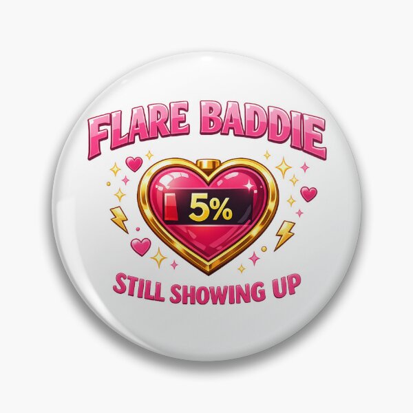 Item preview, FLARE BADDIE Chronic Illness Autoimmune Spoonie Heart Gold Sticker designed and sold by Jaded's Cute Clips.