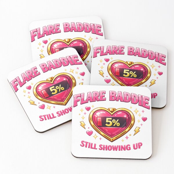 Item preview, FLARE BADDIE Chronic Illness Autoimmune Spoonie Heart Gold Sticker designed and sold by Jaded's Cute Clips.