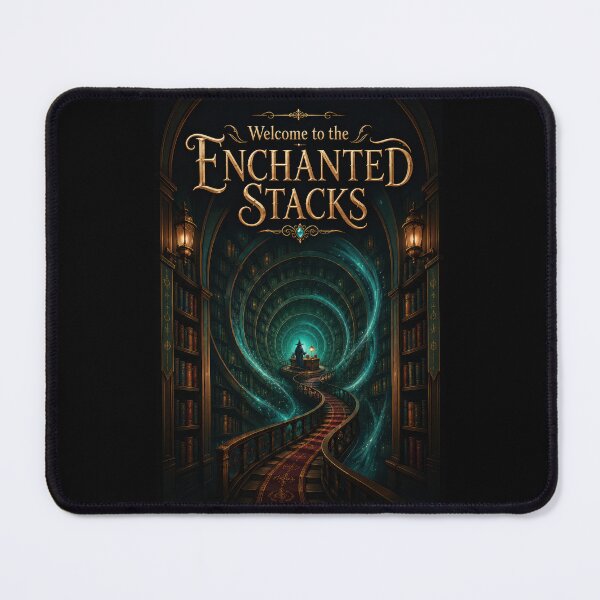 Item preview, Welcome to the Enchanted Stacks Fantasy Library Poster designed and sold by Sketchlegacy.