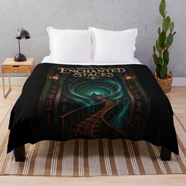 Item preview, Welcome to the Enchanted Stacks Fantasy Library Poster designed and sold by Sketchlegacy.